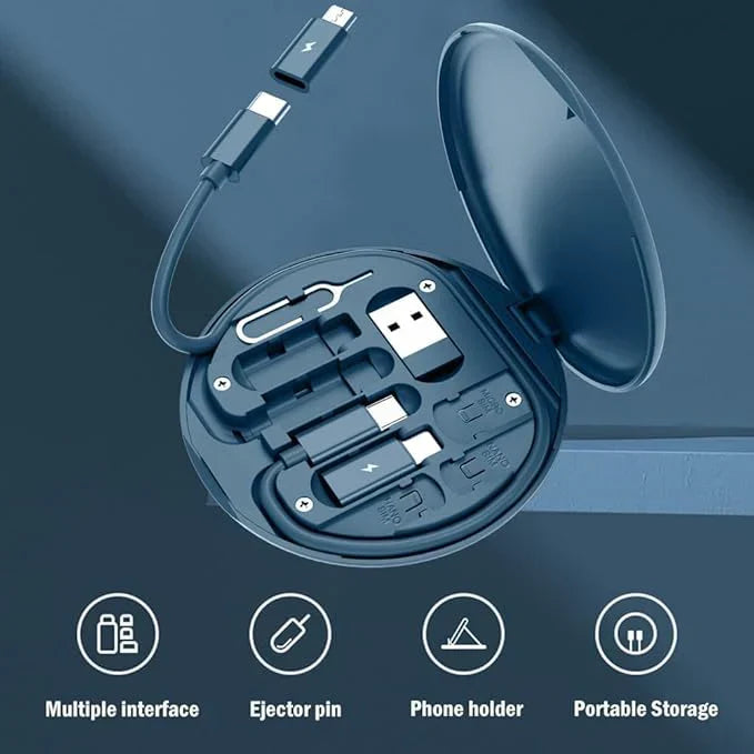 8-in-1 Fast Charging Cable Kit -USB-C, Lightning & Micro USB - ZOM