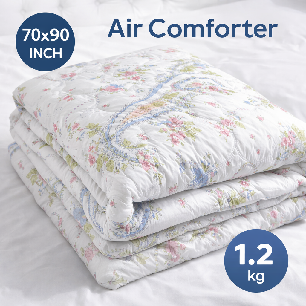 CloudX AC Comforter | 68×88 Inch Double Bed Quilt | Supersonic | 1050Gms Ultra Soft Microfiber | Lightweight All-Season Blanket for AC Rooms | Reversible Comforter