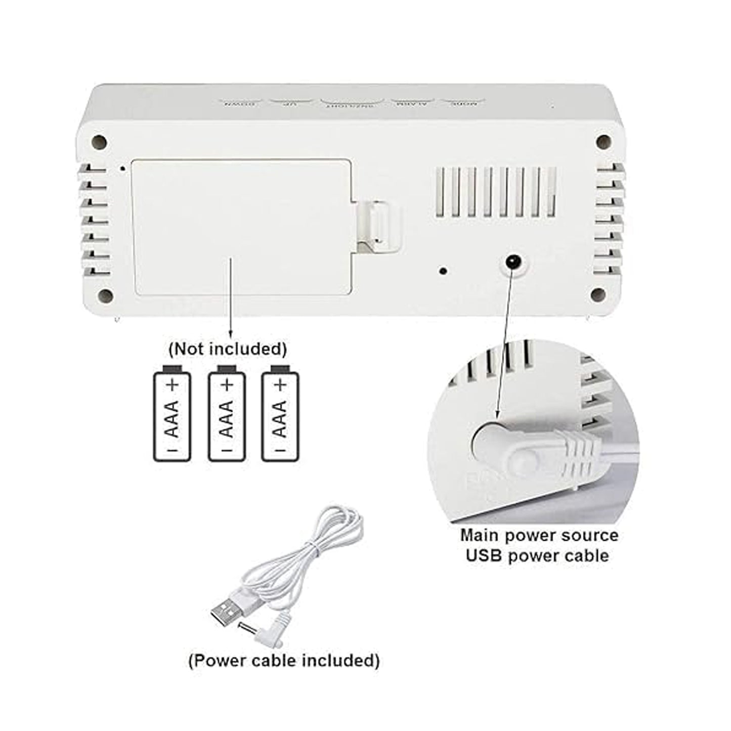 Digital Mirror Alarm Clock 2 | Smart Sensor | Date & Temperature Display