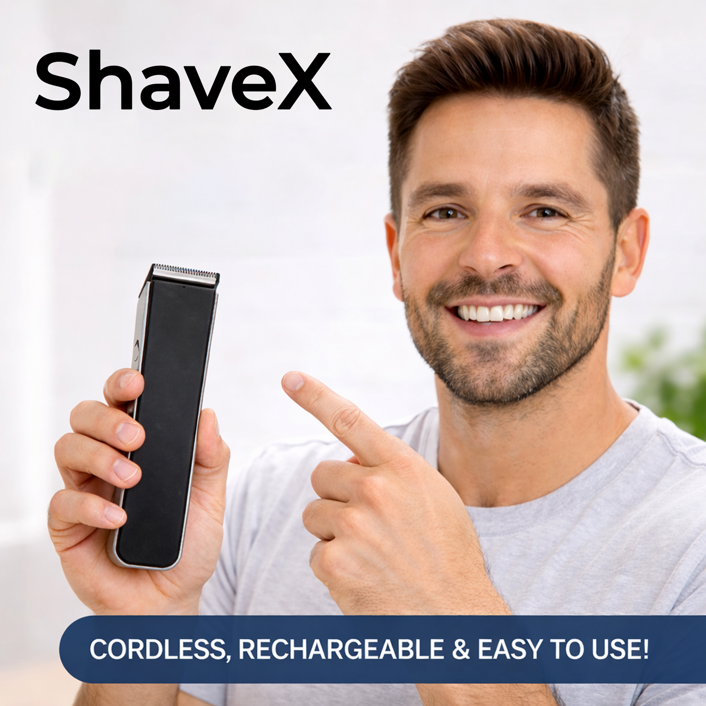 ZivX ShaveX | Professional Beard & Hair Trimmer | 120 Min Runtime | Fast Charge | Stainless Steel Blades | Adjustable Length Settings | Cordless Grooming | Lightweight Design