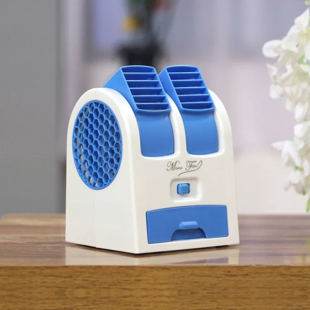 Mini USB Air Cooler Fan with Ice & Fragrance Option | Portable Personal Cooling Fan for Car, Office & Home | Color may vary