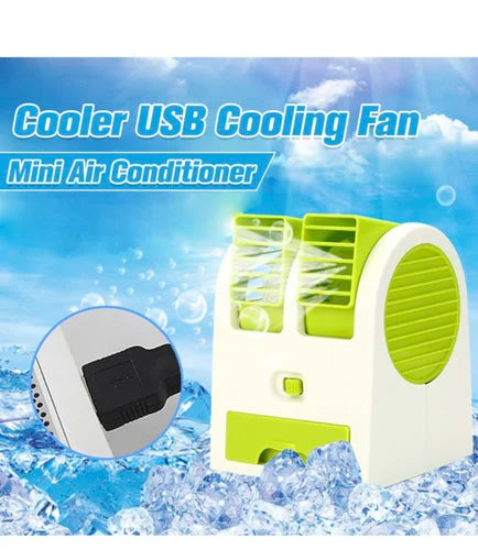 Mini USB Air Cooler Fan with Ice & Fragrance Option | Portable Personal Cooling Fan for Car, Office & Home | Color may vary