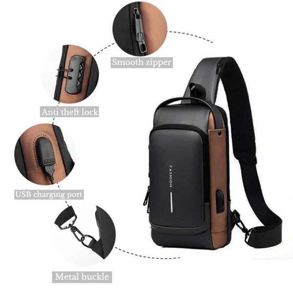 Waterproof Anti-Theft Sling & Backpack 2| USB Charging, Stylish & Secure for Men & Women | Assorted Colours(Copy)