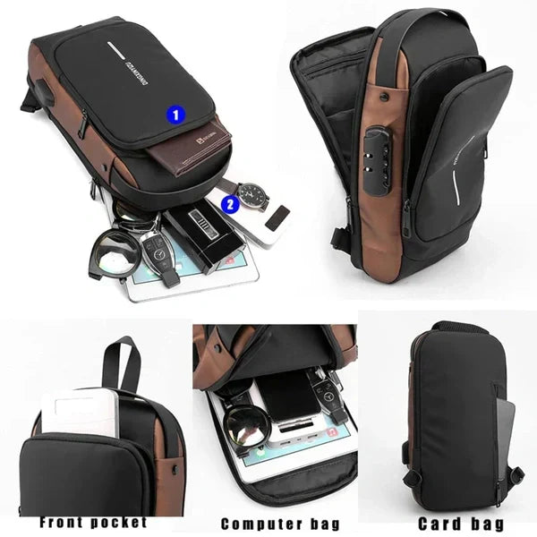Waterproof Anti-Theft Sling & Backpack 2| USB Charging, Stylish & Secure for Men & Women | Assorted Colours(Copy)