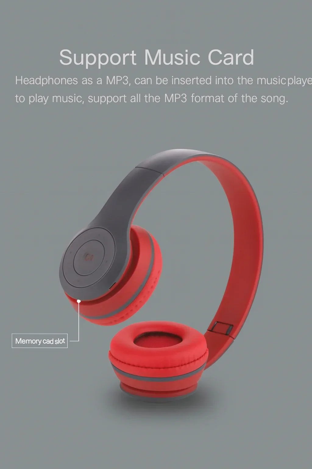 Foldable Wireless Bluetooth Headphones with Built-In Microphone – Stereo Sound | 5 Colors Available