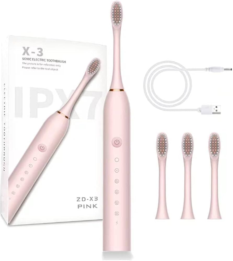 Sonic Electric Toothbrush | 5 Cleaning Modes | 3 Brush Heads | 40,000 Strokes/Min | IPX7 Waterproof | USB Rechargeable | Smart 2-Min Timer - 2