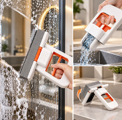 Foldable Sponge Wiper | Dry Cleaning Tool for Glass, Tiles, Mirrors &amp; Countertops