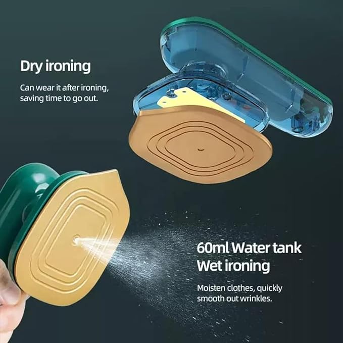 Portable Handheld Steam Iron Machine for Clothes | Mini Travel Garment Steamer | Wet &amp; Dry Ironing | Wrinkle Remover for Home &amp; Travel