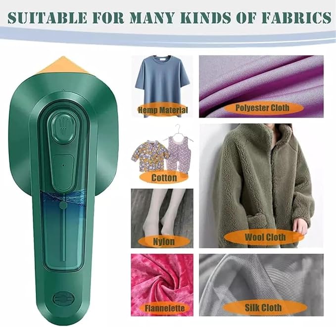 Portable Handheld Steam Iron Machine for Clothes | Mini Travel Garment Steamer | Wet &amp; Dry Ironing | Wrinkle Remover for Home &amp; Travel