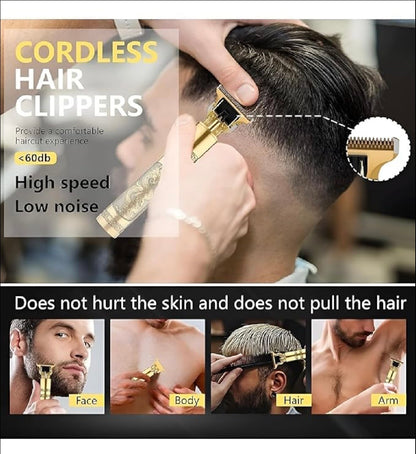 T9 Vintage Professional Hair Trimmer for Men – Golden - CG