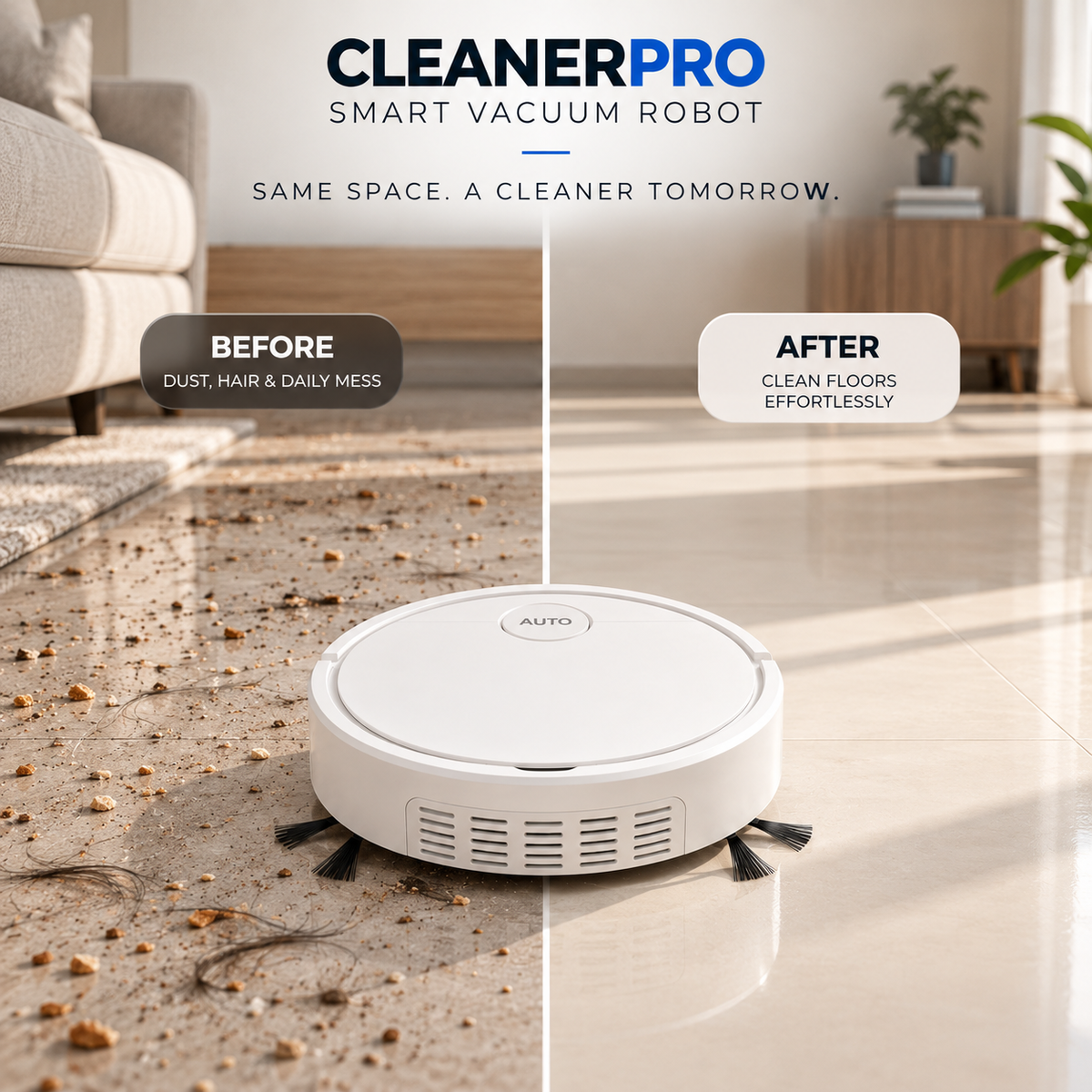 CleanerPro Intelligent Sweeping Robot | Automatic Floor Cleaner | Sweep & Mop |