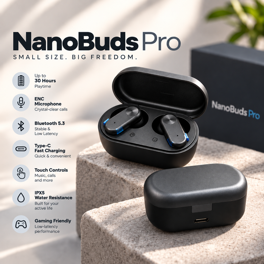 NanoBuds Pro Wireless Earbuds | Upto 8 hours playtime | Premium Buds