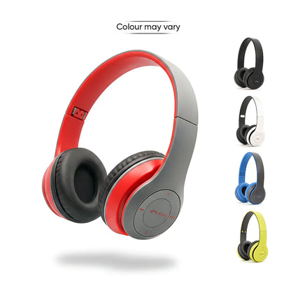 Foldable Wireless Bluetooth Headphones with Built-In Microphone – Stereo Sound | 5 Colors Available