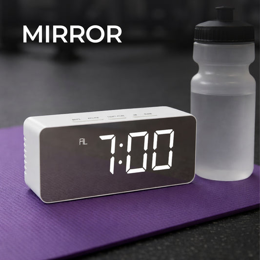 Digital Mirror Alarm Clock 2 | Smart Sensor | Date & Temperature Display