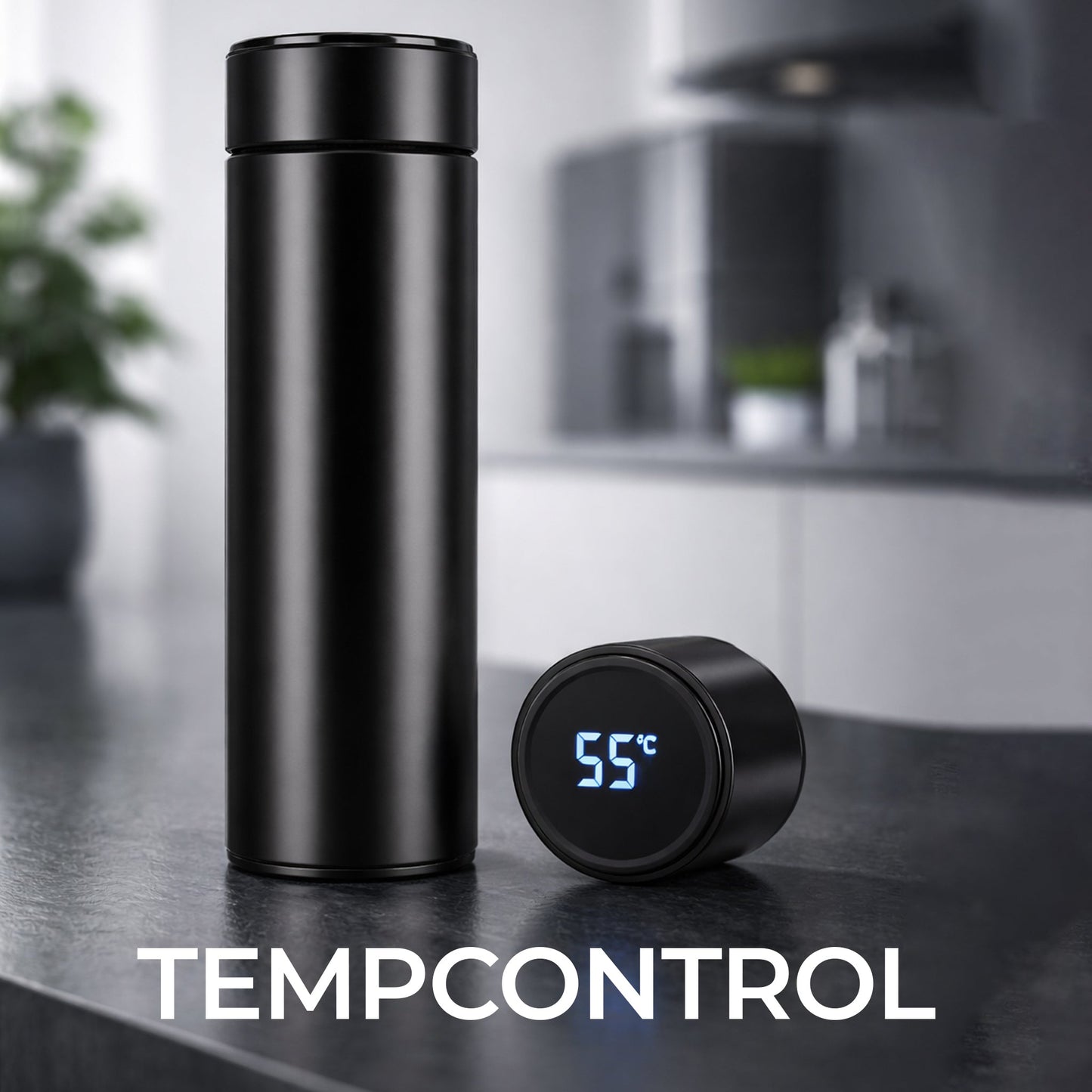 Stainless Steel Temperature Water Bottle | LCD Smart Display | 500ML