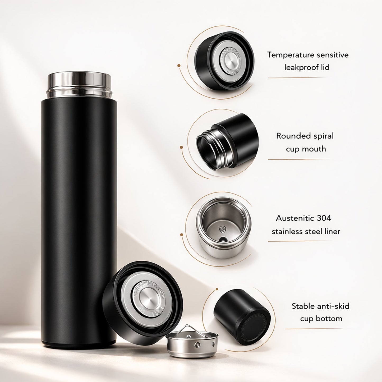 Temperature Water Bottle | Stainless Steel | LCD Smart Display | 500ML (Copy)