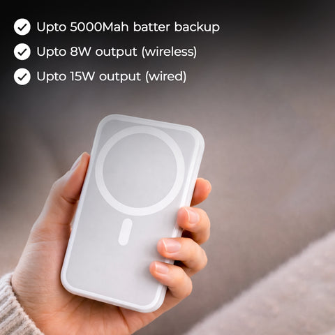 MagFuelX | Magnetic Wireless Power Bank | Portable | Travel Friendly | Pocket Friendly