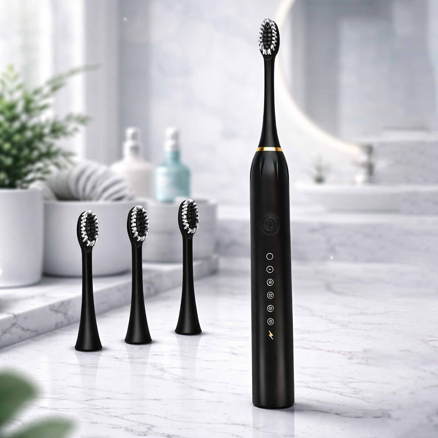 Sonic Electric Toothbrush | 5 Cleaning Modes | 3 Brush Heads | 40,000 Strokes/Min | IPX7 Waterproof | USB Rechargeable | Smart 2-Min Timer - 2