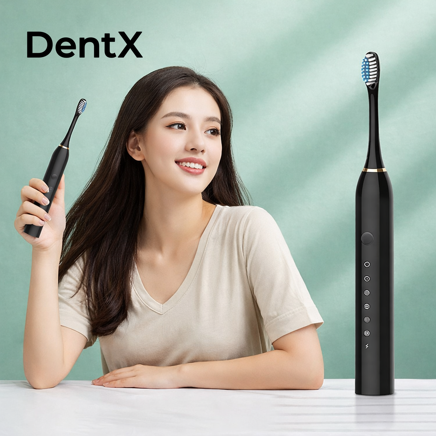 Sonic Electric Toothbrush | 5 Cleaning Modes | 3 Brush Heads | 40,000 Strokes/Min | IPX7 Waterproof | USB Rechargeable | Smart 2-Min Timer - 2