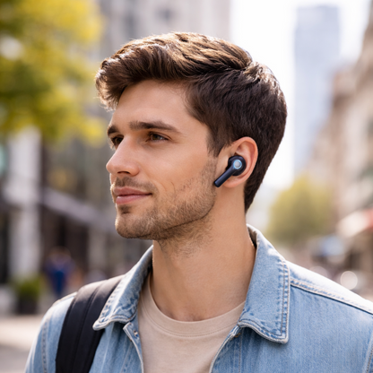 PopX | TWS Wireless Earbuds | Deep Bass | BT 5.3 | Touch Controls | LED Display Case | Type-C Fast Charging | Up to 40H Playtime - ZOM