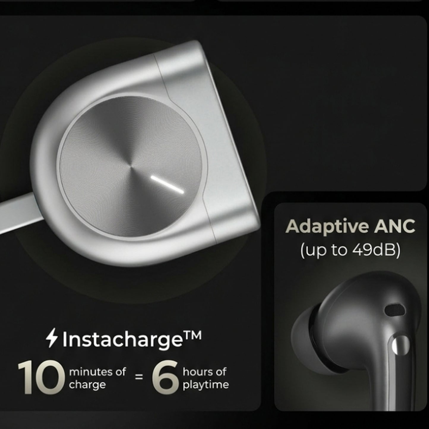 BudX | MasterBuds | Bluetooth Wireless Earbuds | Fast Pairing | Noise Isolation Mic | Portable Charging Case