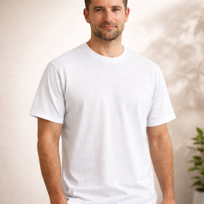 Pack of 3 Men’s Cotton T-Shirts | 135 GSM | White, Melange Grey & Black | Soft Summer Comfort | Regular Fit