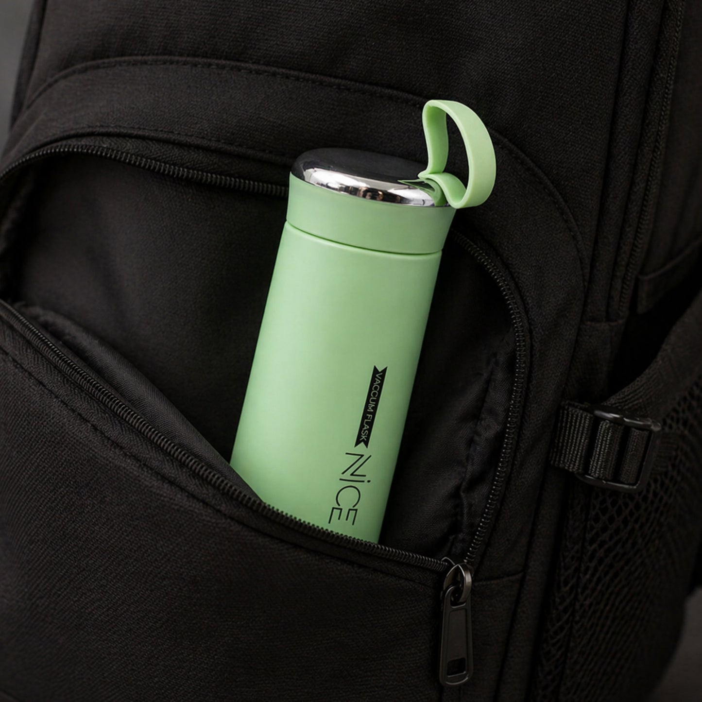 AquaGlass Premium Water Bottle 400ml with Screw Cap, BPA-Free, Portable Design, Assorted Colours - 1