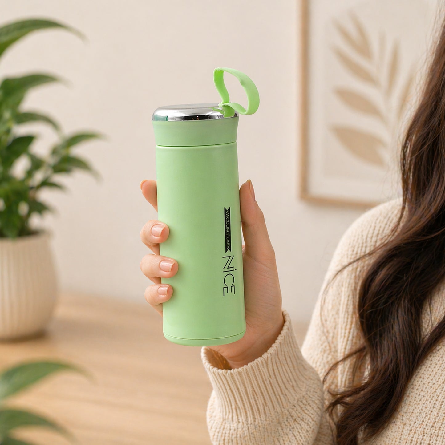AquaGlass Premium Water Bottle 400ml with Screw Cap, BPA-Free, Portable Design, Assorted Colours - 1