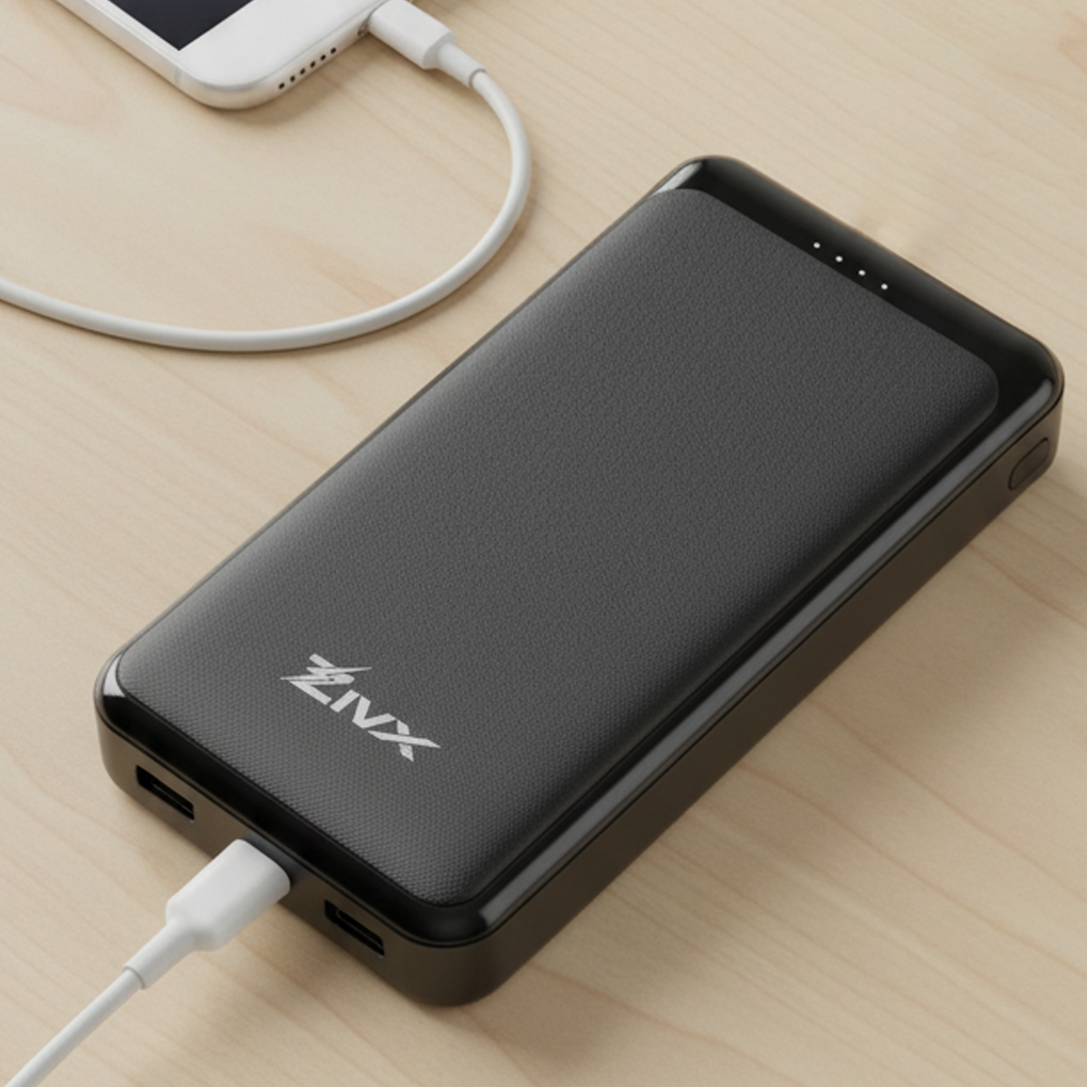 FuelX | 10000mAh Power Bank | Portable Slim Design | Dual USB Output Type-C Micro (Input & Output) | Lithium Polymer Battery | Compatible with iPhone, Samsung & All Smartphones