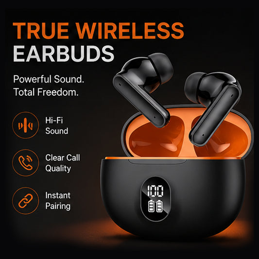 Wireless TWS Gaming Earbuds with Bluetooth 5.3, Deep Bass Sound, HD Calls