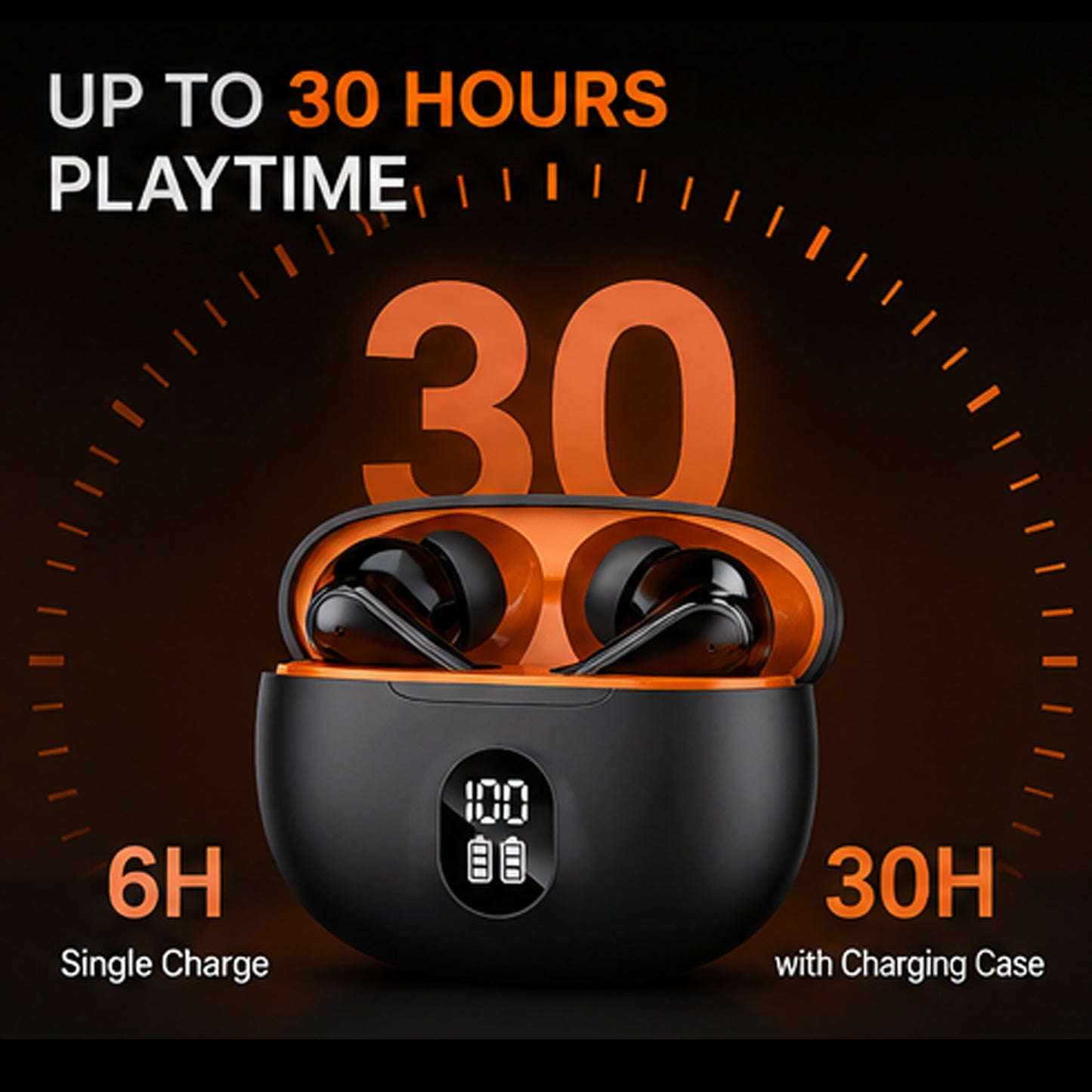 Wireless TWS Gaming Earbuds with Bluetooth 5.3, Deep Bass Sound, HD Calls