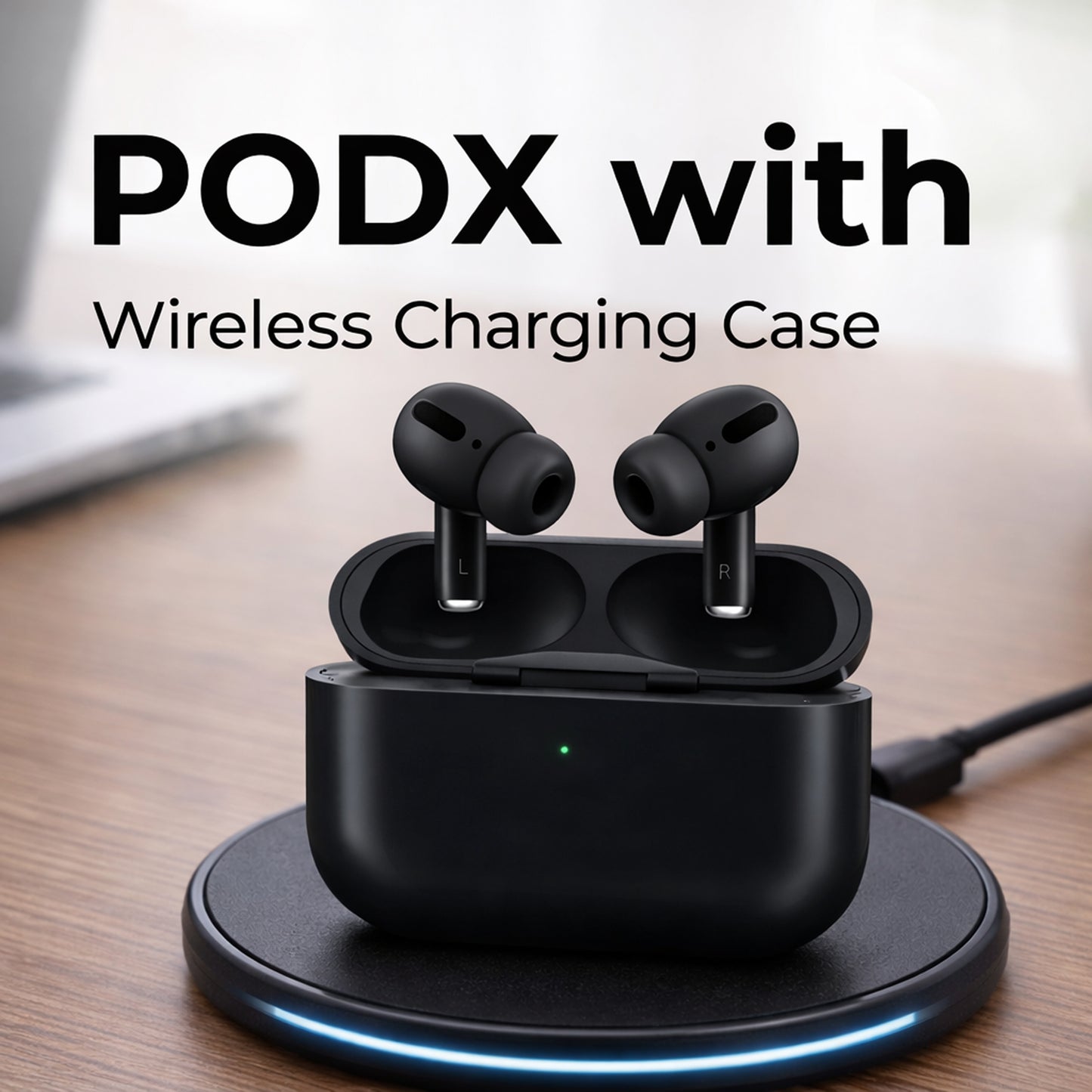PodX | Bluetooth Wireless Earbuds | Deep Bass | Airdopes | Black