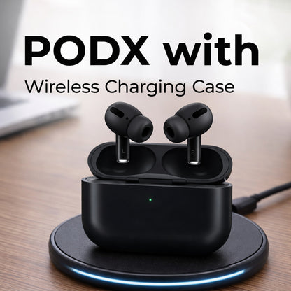PodX | Bluetooth Wireless Earbuds | Deep Bass | Airdopes | Black