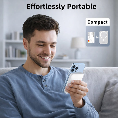 MagFuelX | Magnetic Wireless Power Bank | Portable | Travel Friendly | Pocket Friendly