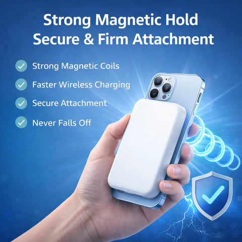 MagFuelX | Magnetic Wireless Power Bank | Portable | Travel Friendly | Pocket Friendly