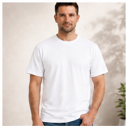 Men's Classic Cotton T-Shirt | 100% Cotton | 135 GSM Lightweight Fabric | Regular Fit | Soft & Breathable Everyday Wear (Copy)